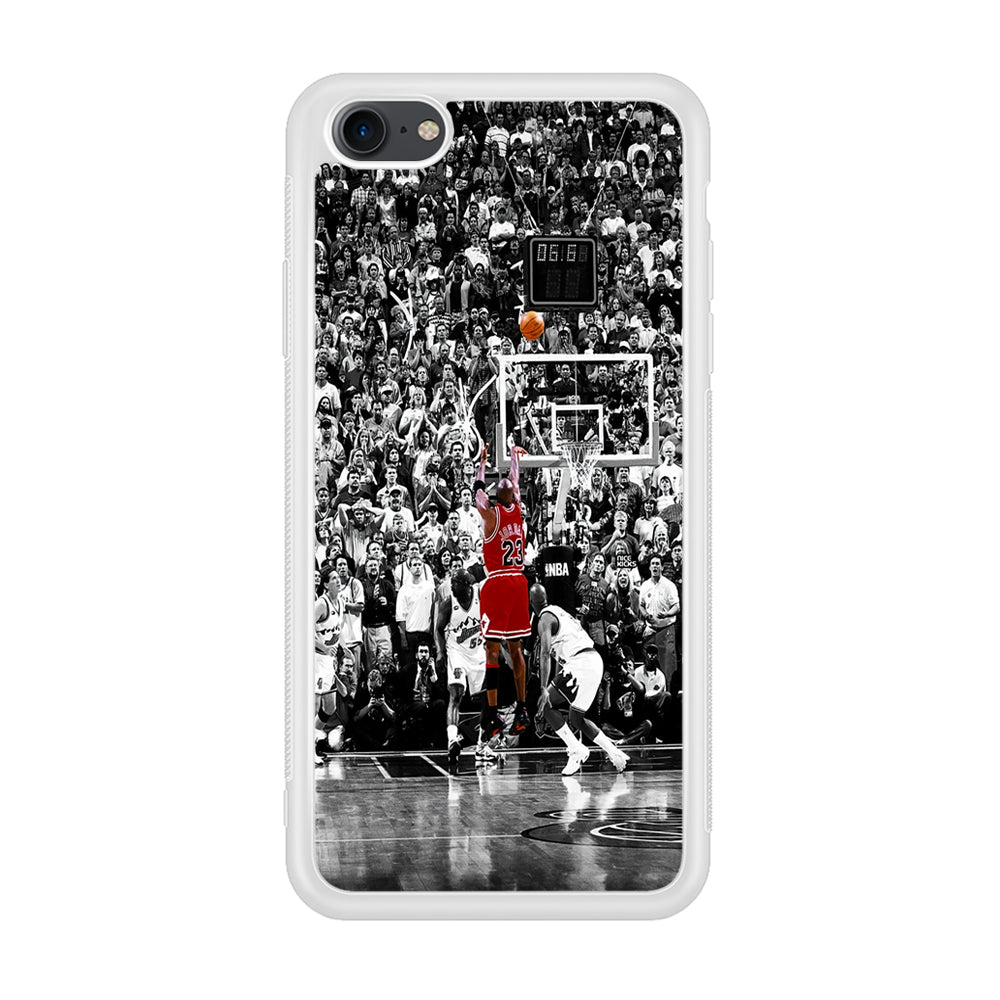 Michael Jordan Jump Shot iPhone 8 Case-Phone Case-Rubber White (2D Case)-Altracase