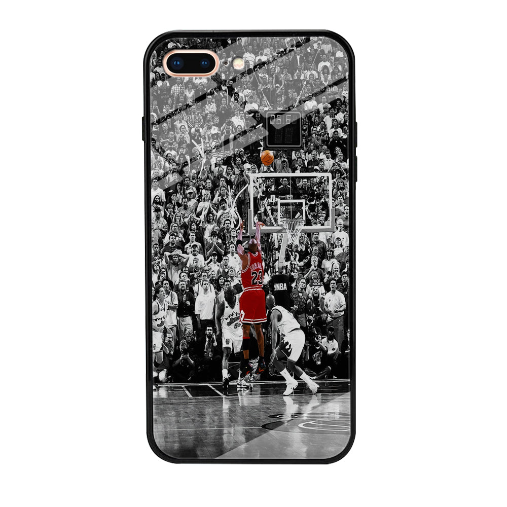 Michael Jordan Jump Shot iPhone 8 Plus Case-Phone Case-Tempered Glass Case-Altracase