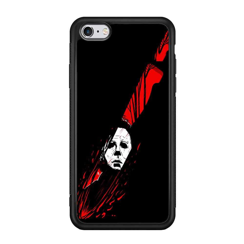 Michael Myers Knife Blood iPhone 6 Plus | 6s Plus Case-Phone Case-Rubber Black (2D Case)-Altracase
