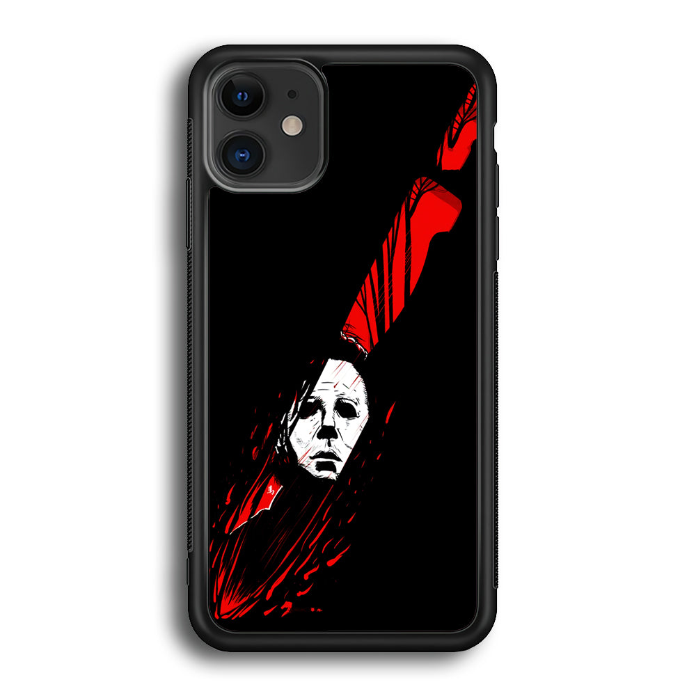 Michael Myers Knife Blood iPhone 12 Mini Case-Phone Case-Rubber Black (2D Case)-Altracase