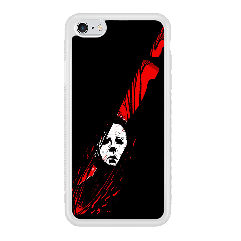 Michael Myers Knife Blood iPhone 6 Plus | 6s Plus Case-Phone Case-Rubber White (2D Case)-Altracase