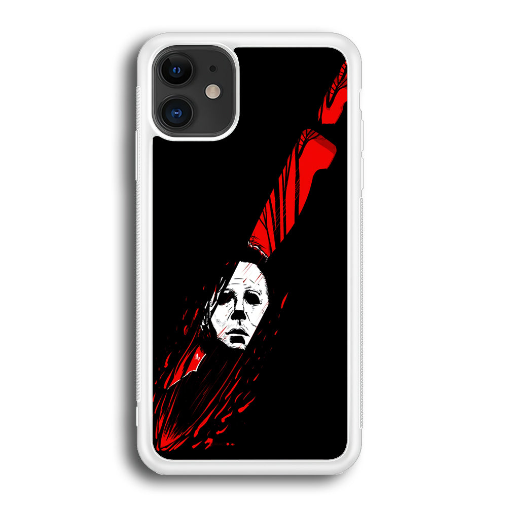 Michael Myers Knife Blood iPhone 12 Mini Case-Phone Case-Rubber White (2D Case)-Altracase