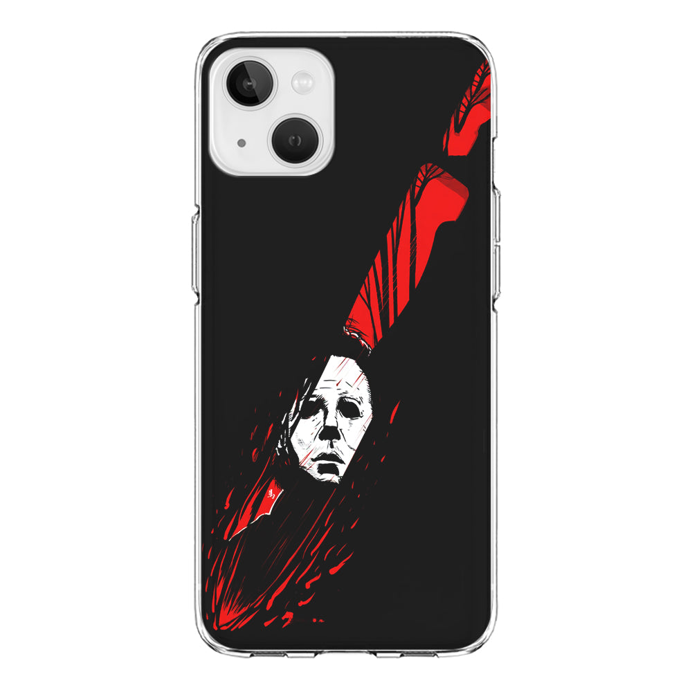 Michael Myers Knife Blood iPhone 13 Mini Case-Phone Case-Clear Soft Case-Altracase