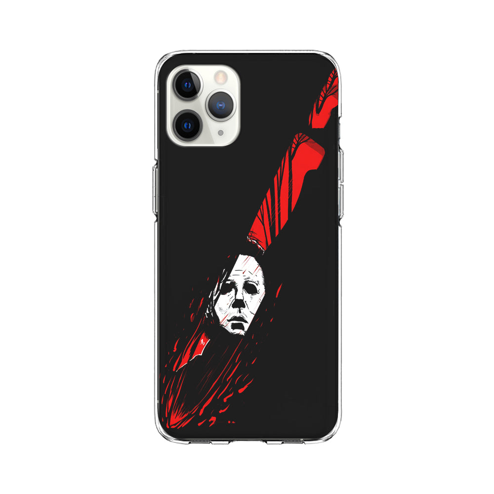 Michael Myers Knife Blood iPhone 11 Pro Max Case-Phone Case-Clear Soft Case-Altracase
