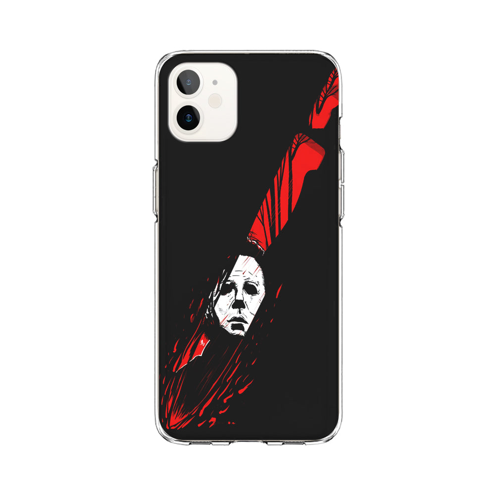 Michael Myers Knife Blood iPhone 11 Case-Phone Case-Clear Soft Case-Altracase