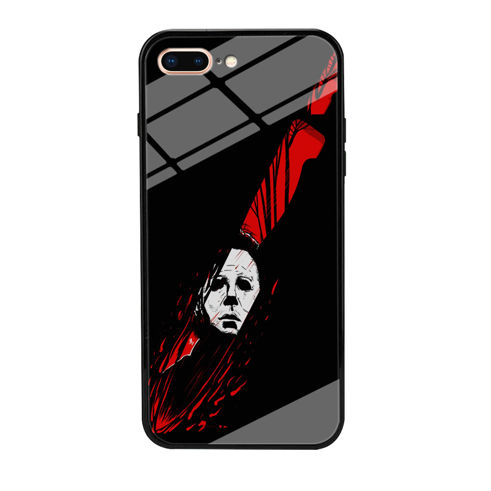 Michael Myers Knife Blood iPhone 7 Plus Case-Phone Case-Tempered Glass Case-Altracase