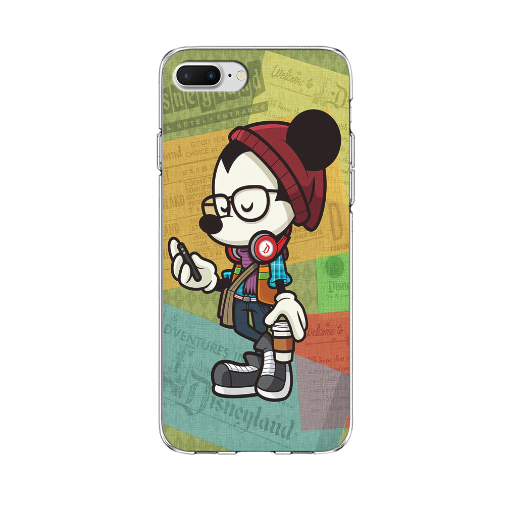 Mickey Mouse Hipster Style iPhone 7 Plus Case-Phone Case-Clear Soft Case-Altracase