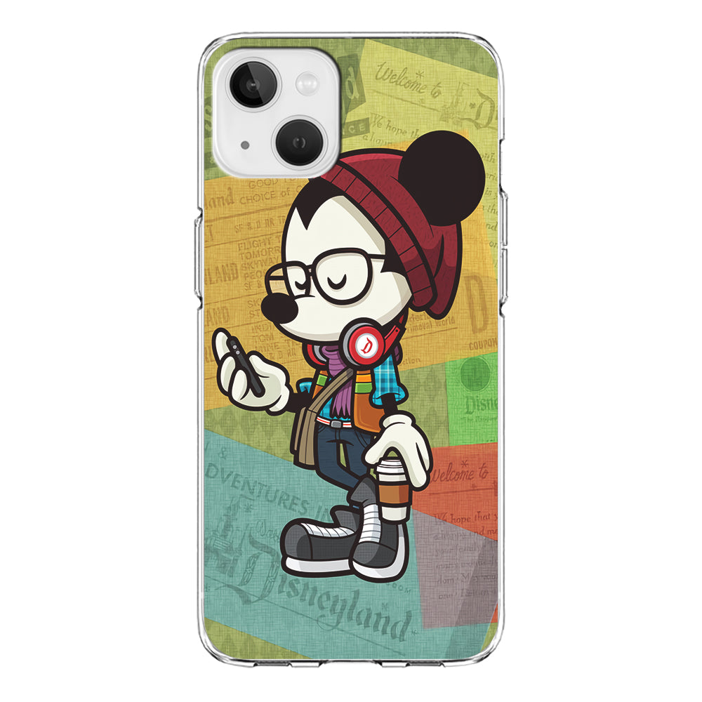Mickey Mouse Hipster Style iPhone 13 Mini Case-Phone Case-Clear Soft Case-Altracase