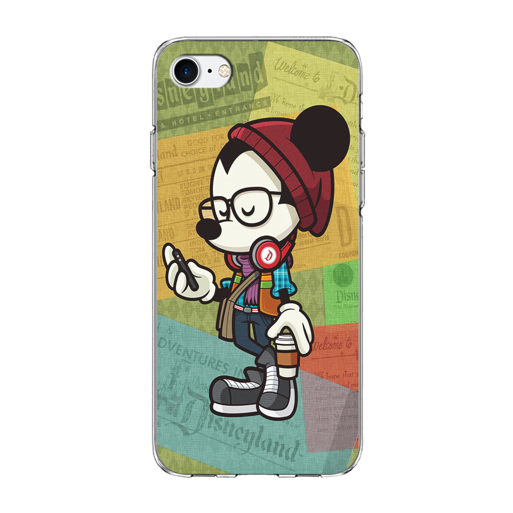 Mickey Mouse Hipster Style iPhone 7 Case-Phone Case-Clear Soft Case-Altracase