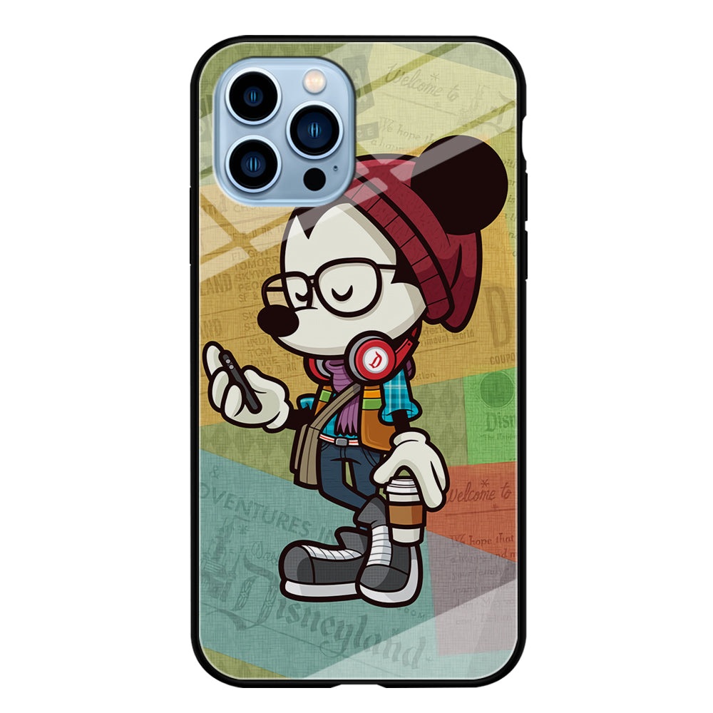 Mickey Mouse Hipster Style iPhone 13 Pro Max Case-Phone Case-Tempered Glass Case-Altracase