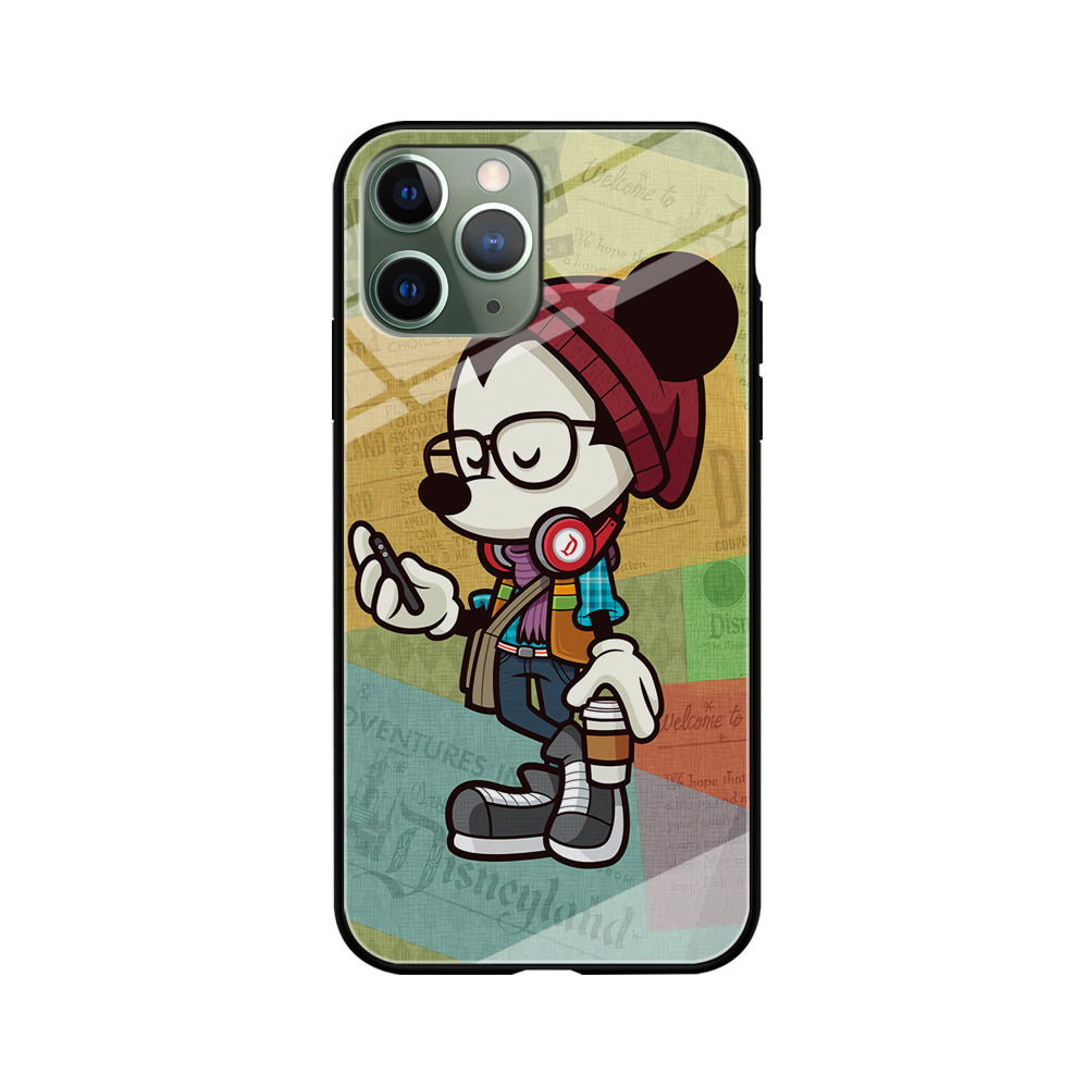 Mickey Mouse Hipster Style iPhone 11 Pro Max Case-Phone Case-Tempered Glass Case-Altracase