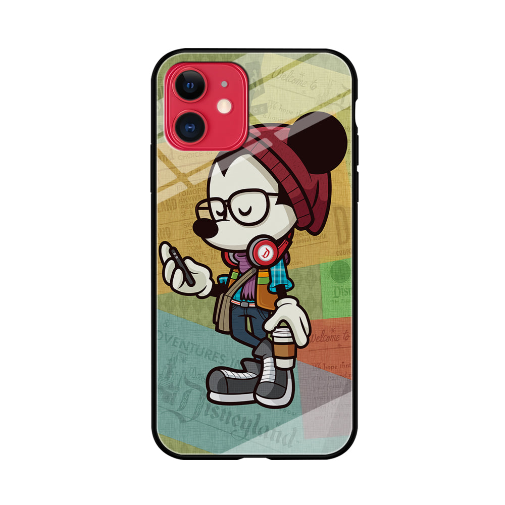 Mickey Mouse Hipster Style iPhone 11 Case-Phone Case-Tempered Glass Case-Altracase