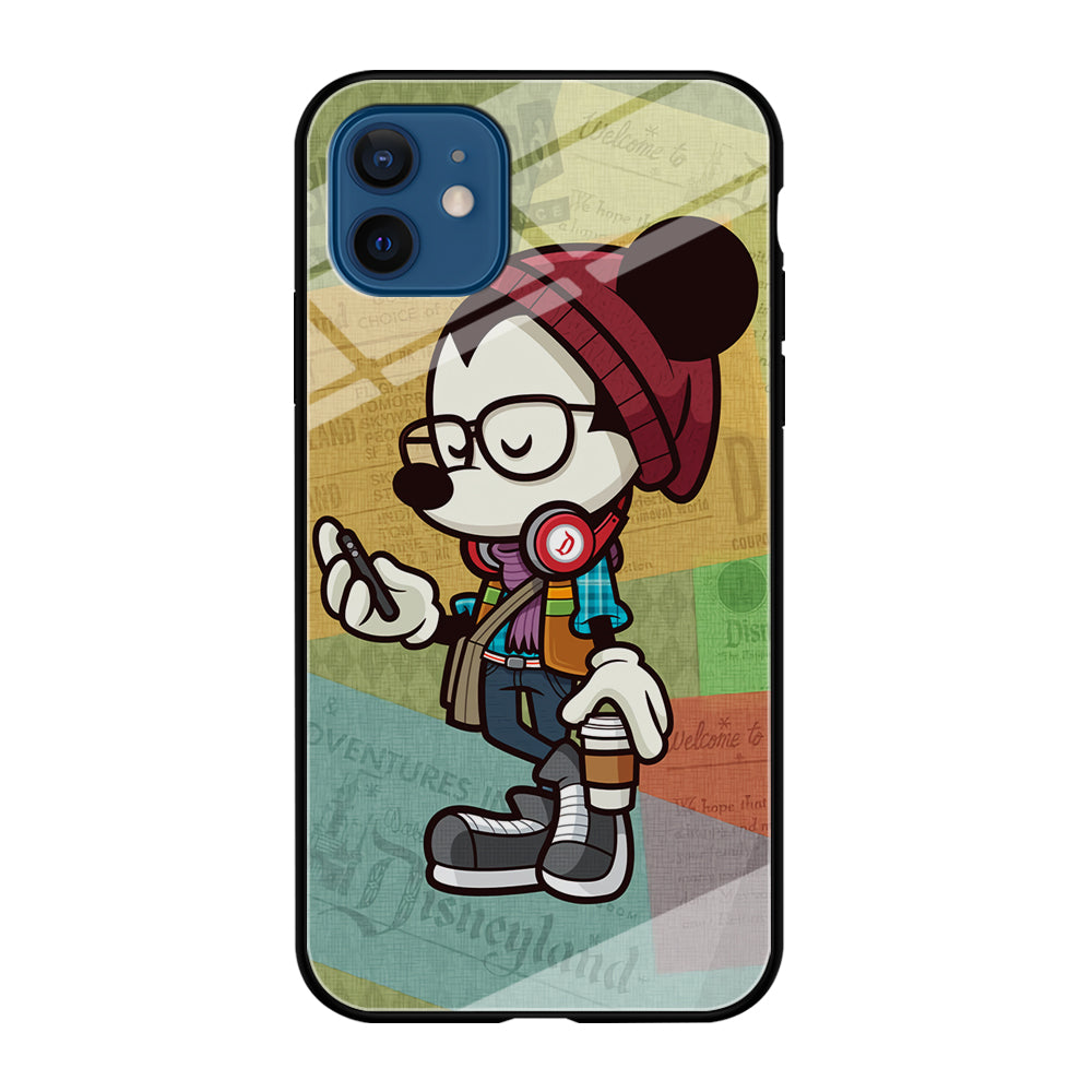 Mickey Mouse Hipster Style iPhone 12 Case-Phone Case-Tempered Glass Case-Altracase