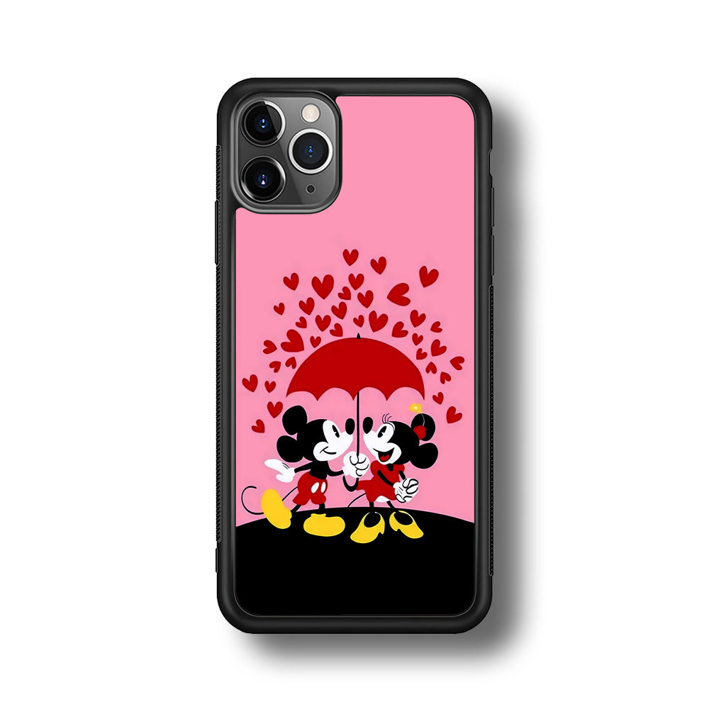 Mickey and Minnie Mouse iPhone 11 Pro Max Case-Phone Case-Rubber Black (2D Case)-Altracase