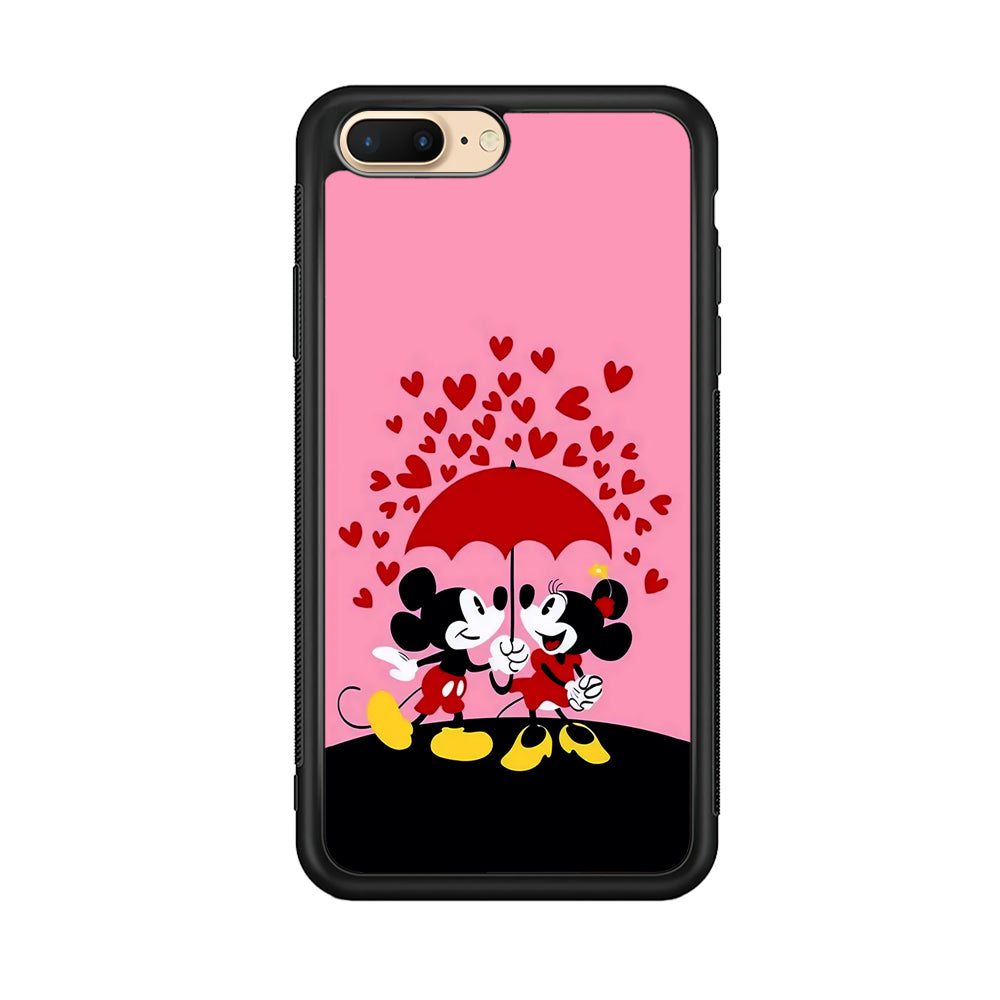 Mickey and Minnie Mouse iPhone 7 Plus Case-Phone Case-Rubber Black (2D Case)-Altracase