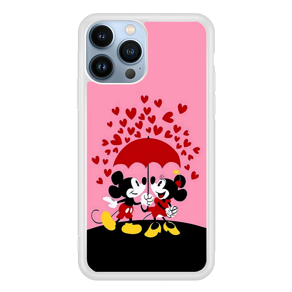 Mickey and Minnie Mouse iPhone 13 Pro Case-Phone Case-Rubber White (2D Case)-Altracase