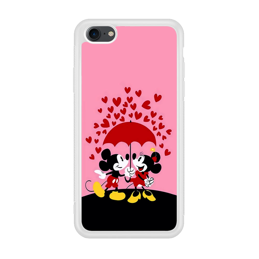 Mickey and Minnie Mouse iPhone 7 Case-Phone Case-Rubber White (2D Case)-Altracase
