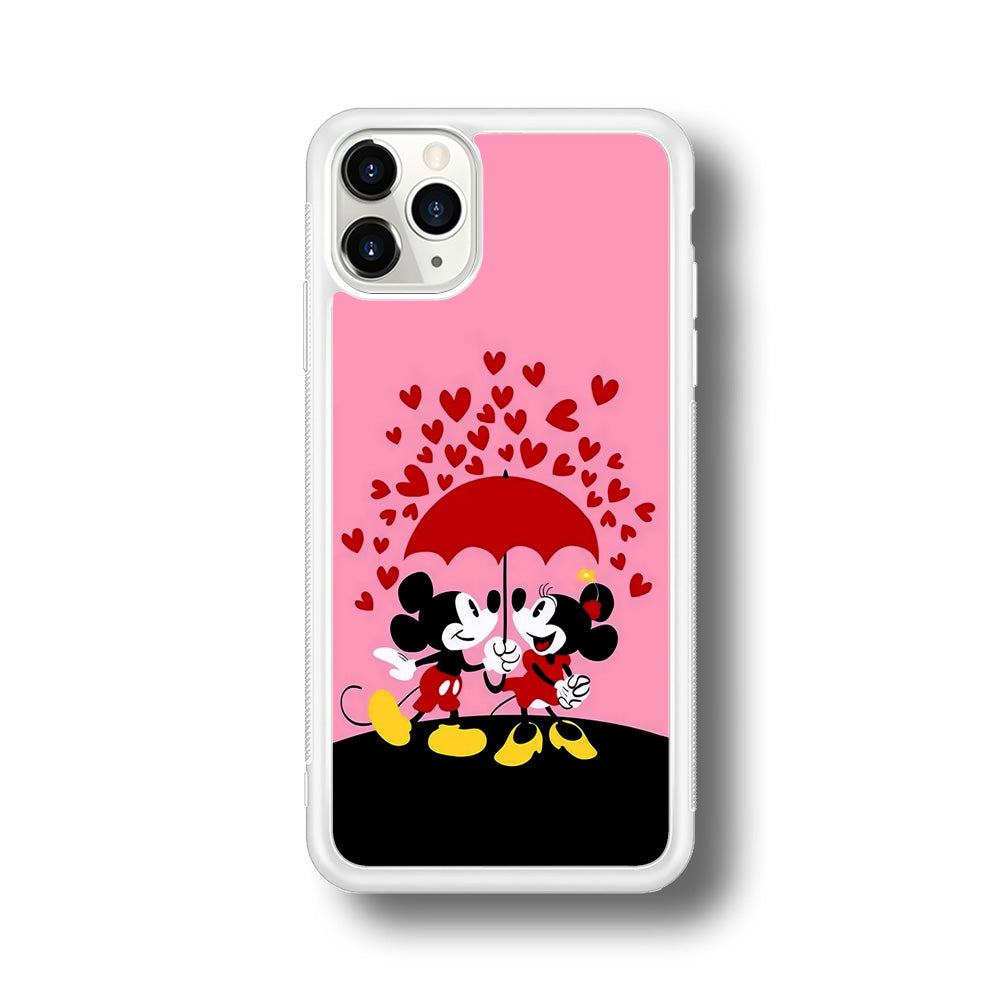 Mickey and Minnie Mouse iPhone 11 Pro Max Case-Phone Case-Rubber White (2D Case)-Altracase