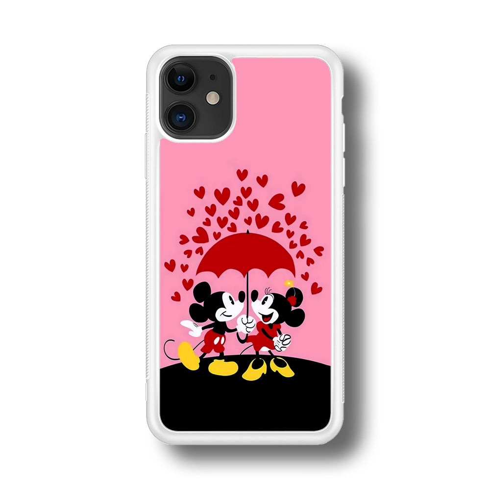 Mickey and Minnie Mouse iPhone 11 Case-Phone Case-Rubber White (2D Case)-Altracase