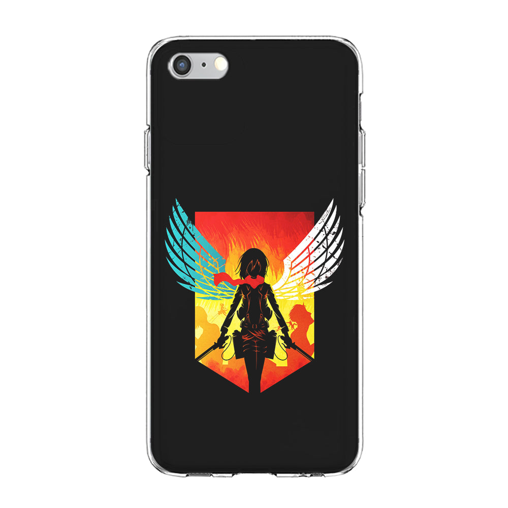 Mikasa Ackerman Art iPhone 6 Plus | 6s Plus Case-Phone Case-Clear Soft Case-Altracase