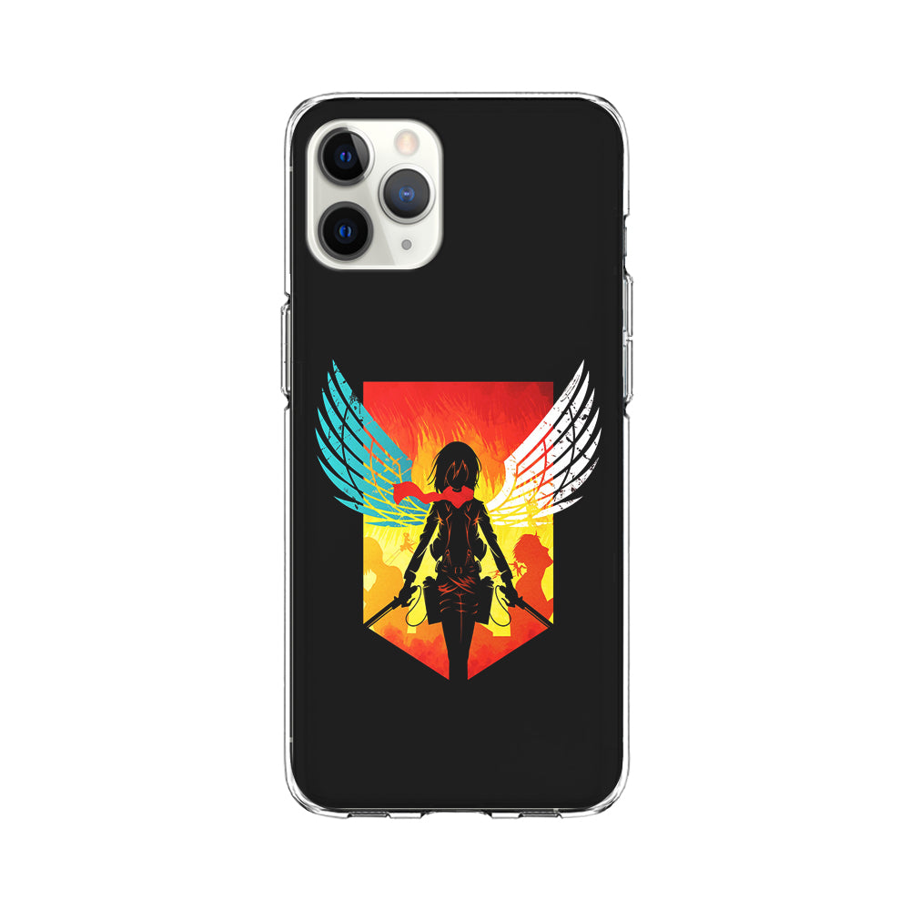 Mikasa Ackerman Art iPhone 11 Pro Max Case-Phone Case-Clear Soft Case-Altracase