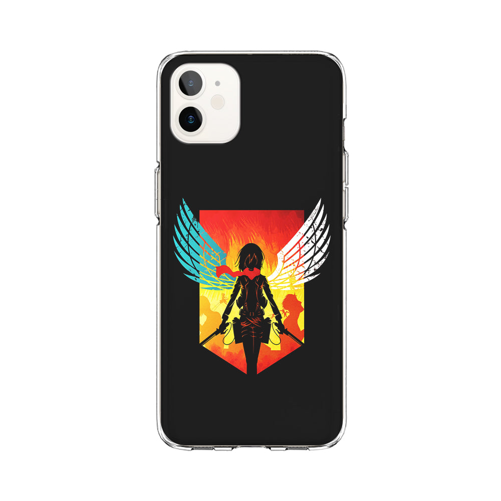 Mikasa Ackerman Art iPhone 11 Case-Phone Case-Clear Soft Case-Altracase