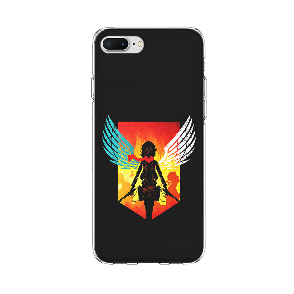 Mikasa Ackerman Art iPhone 8 Plus Case-Phone Case-Clear Soft Case-Altracase