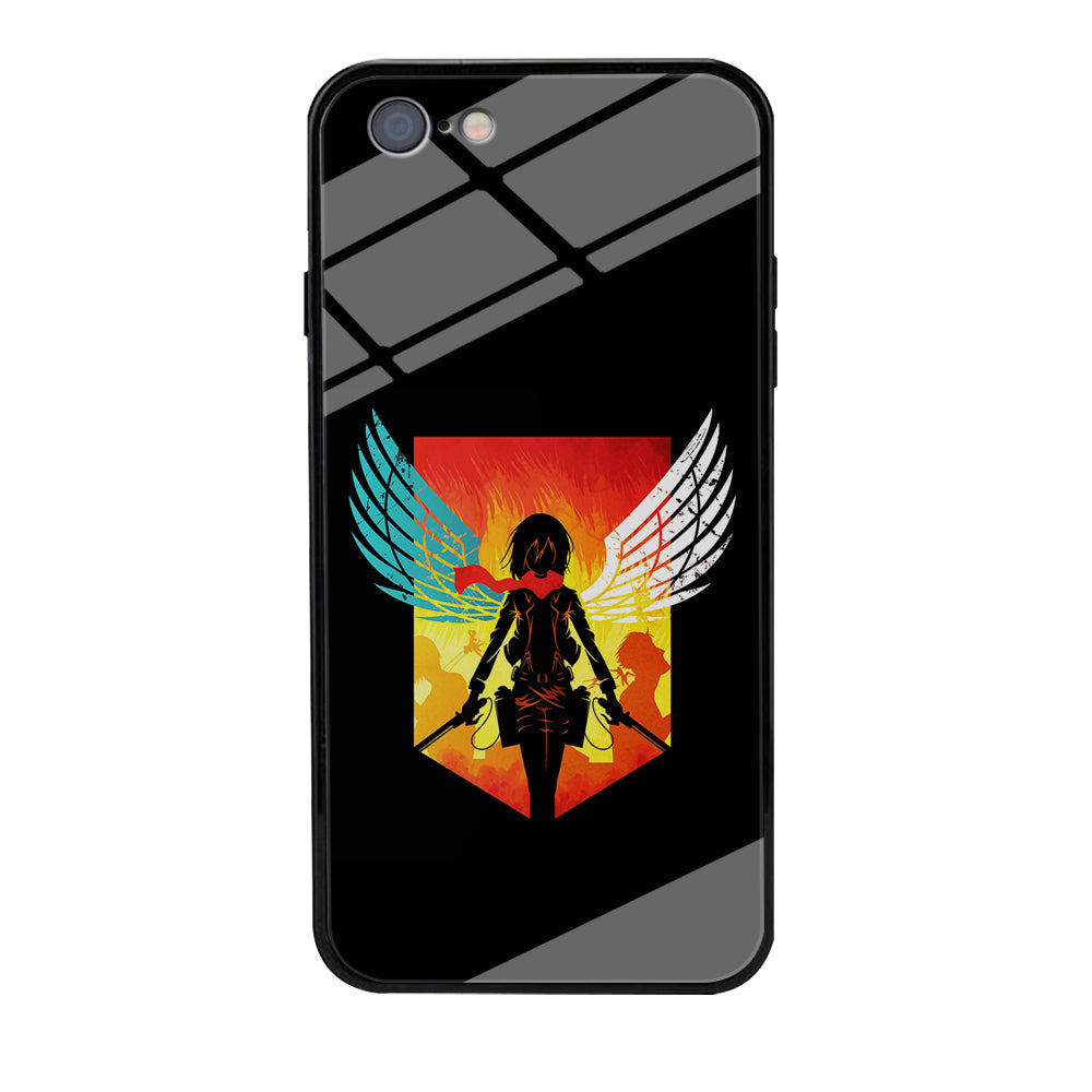 Mikasa Ackerman Art iPhone 6 Plus | 6s Plus Case-Phone Case-Tempered Glass Case-Altracase