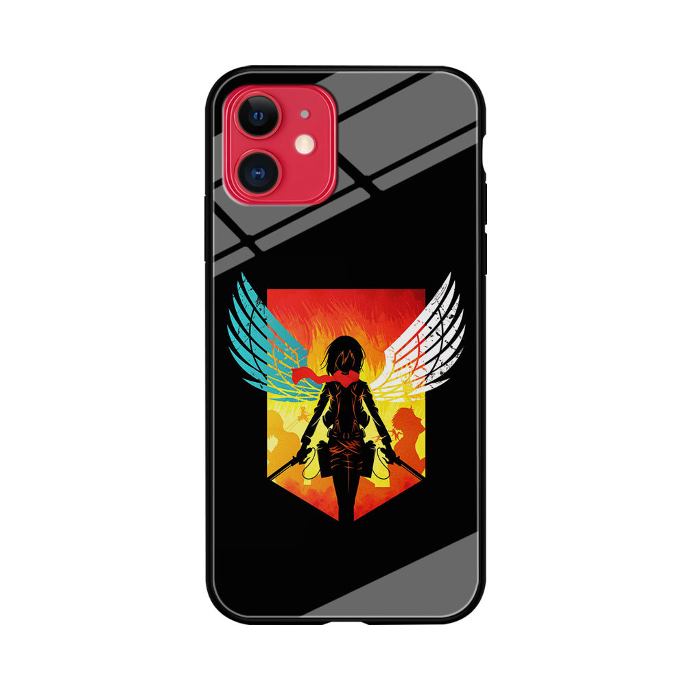 Mikasa Ackerman Art iPhone 11 Case-Phone Case-Tempered Glass Case-Altracase