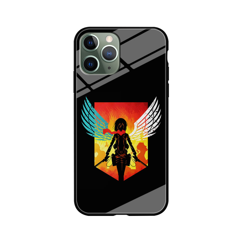 Mikasa Ackerman Art iPhone 11 Pro Max Case-Phone Case-Tempered Glass Case-Altracase