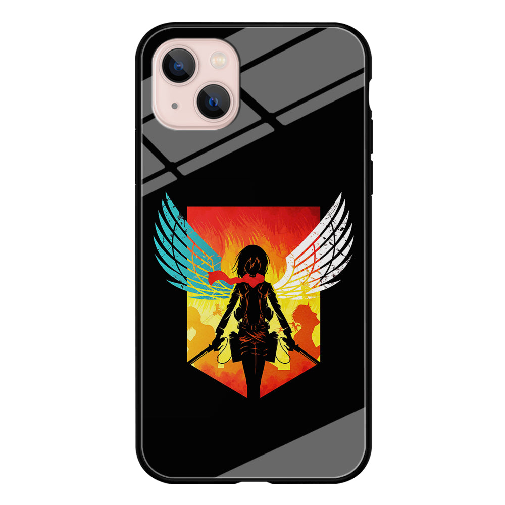 Mikasa Ackerman Art iPhone 13 Case-Phone Case-Tempered Glass Case-Altracase