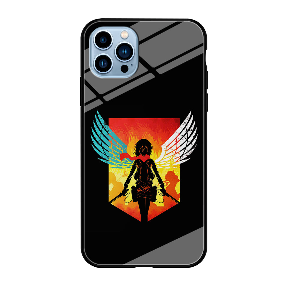 Mikasa Ackerman Art iPhone 12 Pro Max Case-Phone Case-Tempered Glass Case-Altracase