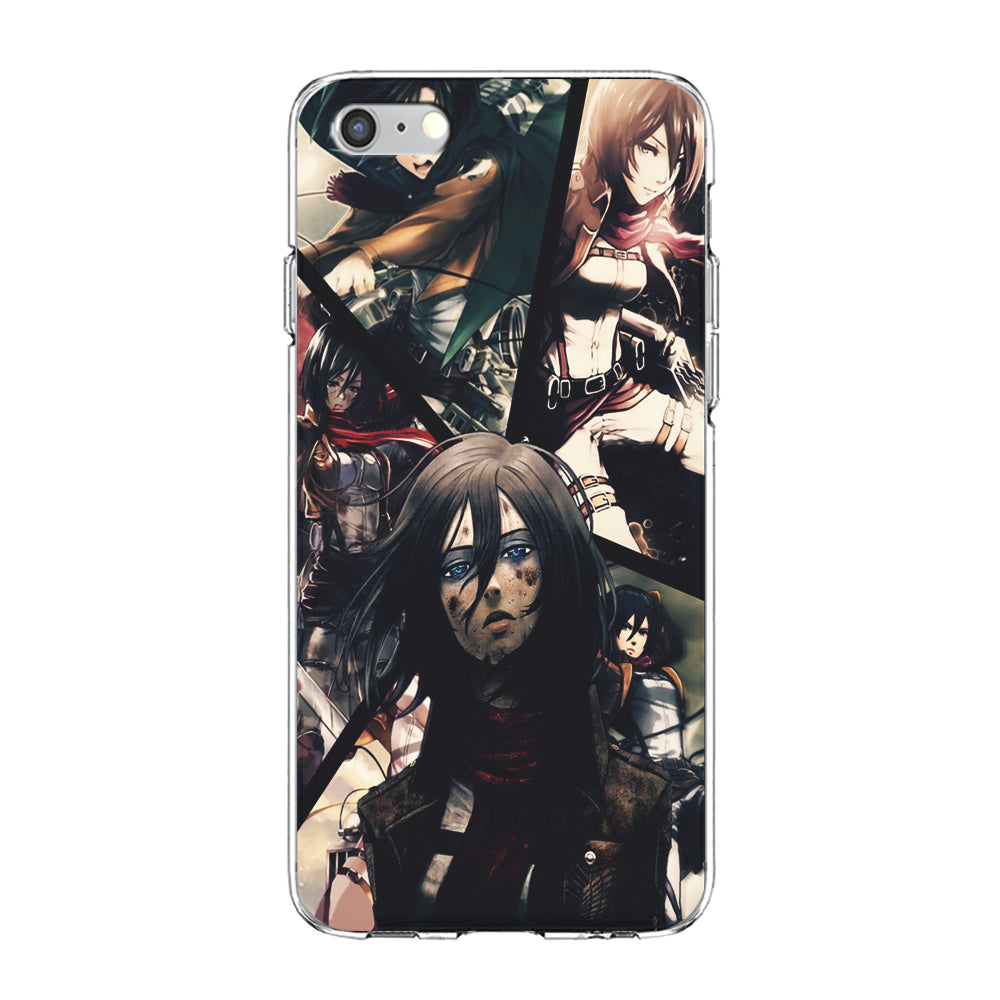 Mikasa Ackerman Collage iPhone 6 Plus | 6s Plus Case-Phone Case-Clear Soft Case-Altracase
