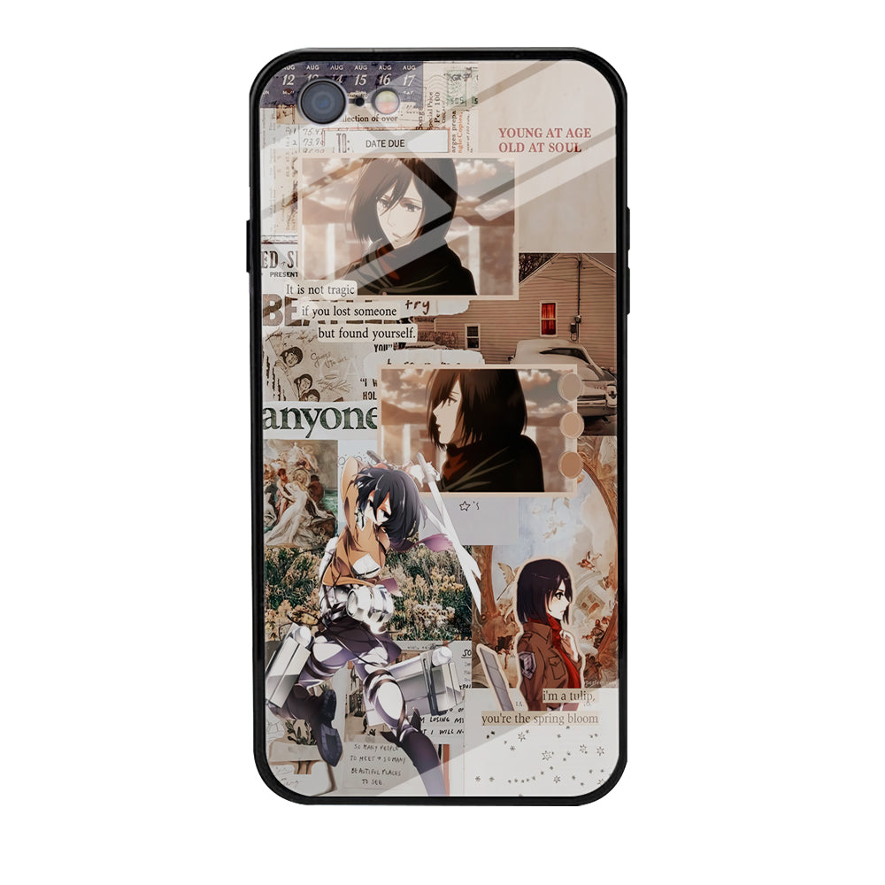 Mikasa Attack On Titan Aesthetic iPhone 6 | 6s Case-Phone Case-Tempered Glass Case-Altracase