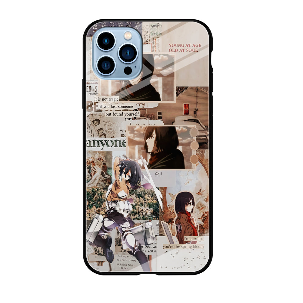Mikasa Attack On Titan Aesthetic iPhone 12 Pro Max Case-Phone Case-Tempered Glass Case-Altracase
