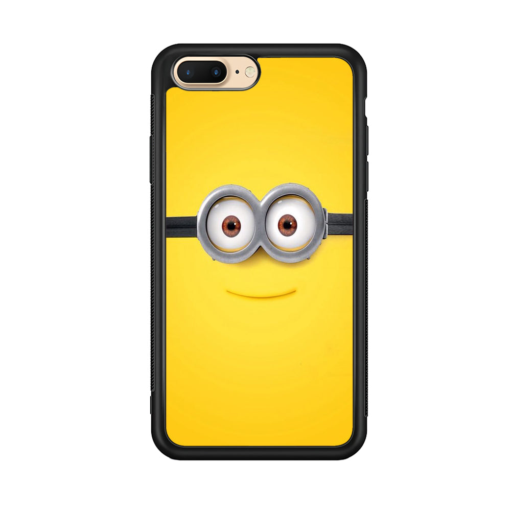 Minion Smiley Face iPhone 8 Plus Case-Phone Case-Rubber Black (2D Case)-Altracase