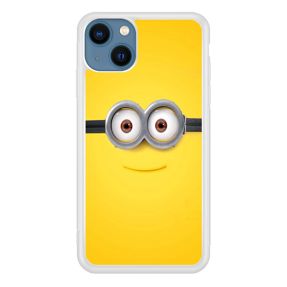 Minion Smiley Face iPhone 13 Mini Case-Phone Case-Rubber White (2D Case)-Altracase