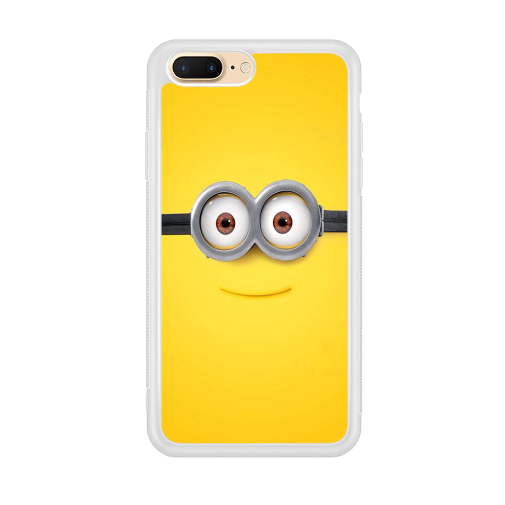 Minion Smiley Face iPhone 8 Plus Case-Phone Case-Rubber White (2D Case)-Altracase