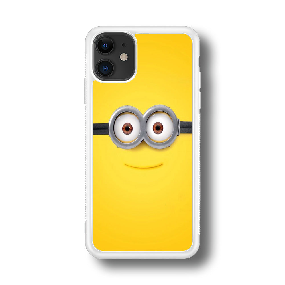 Minion Smiley Face iPhone 11 Case-Phone Case-Rubber White (2D Case)-Altracase