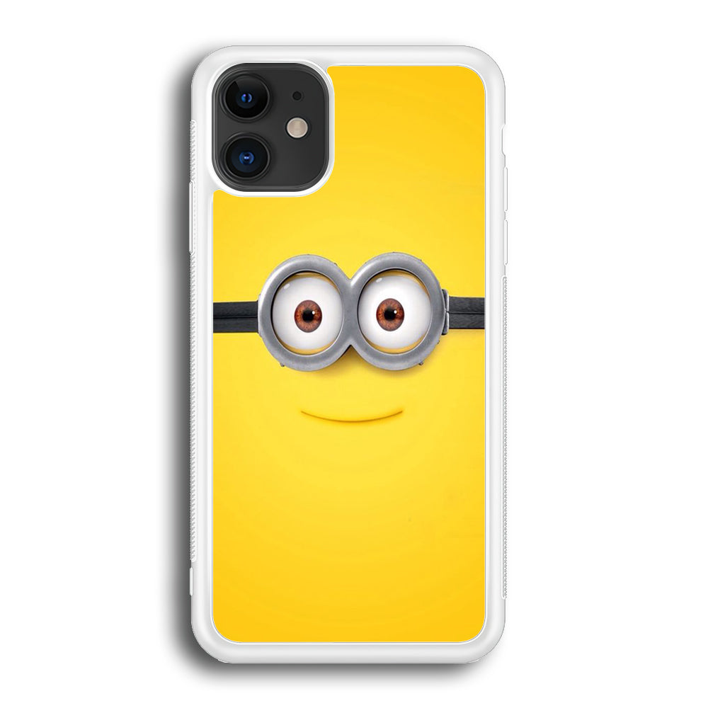 Minion Smiley Face iPhone 12 Case-Phone Case-Rubber White (2D Case)-Altracase