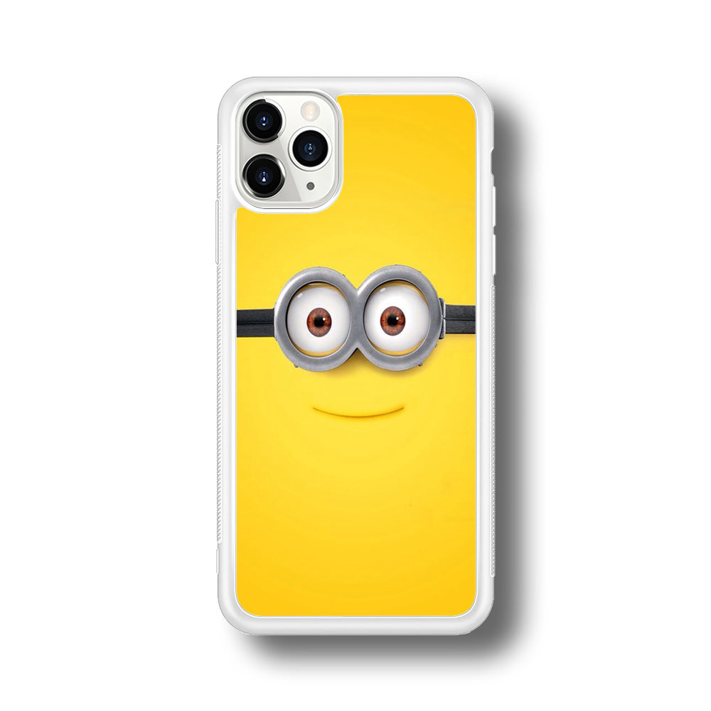 Minion Smiley Face iPhone 11 Pro Max Case-Phone Case-Rubber White (2D Case)-Altracase