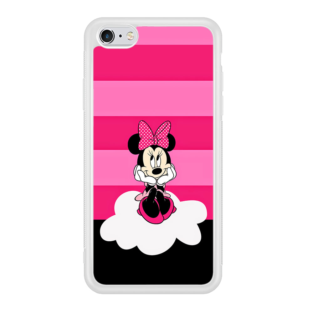 Minnie Mouse Pink Strip iPhone 6 Plus | 6s Plus Case-Phone Case-Rubber White (2D Case)-Altracase