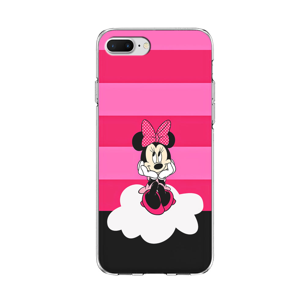 Minnie Mouse Pink Stripe iPhone 8 Plus Case-Phone Case-Clear Soft Case-Altracase