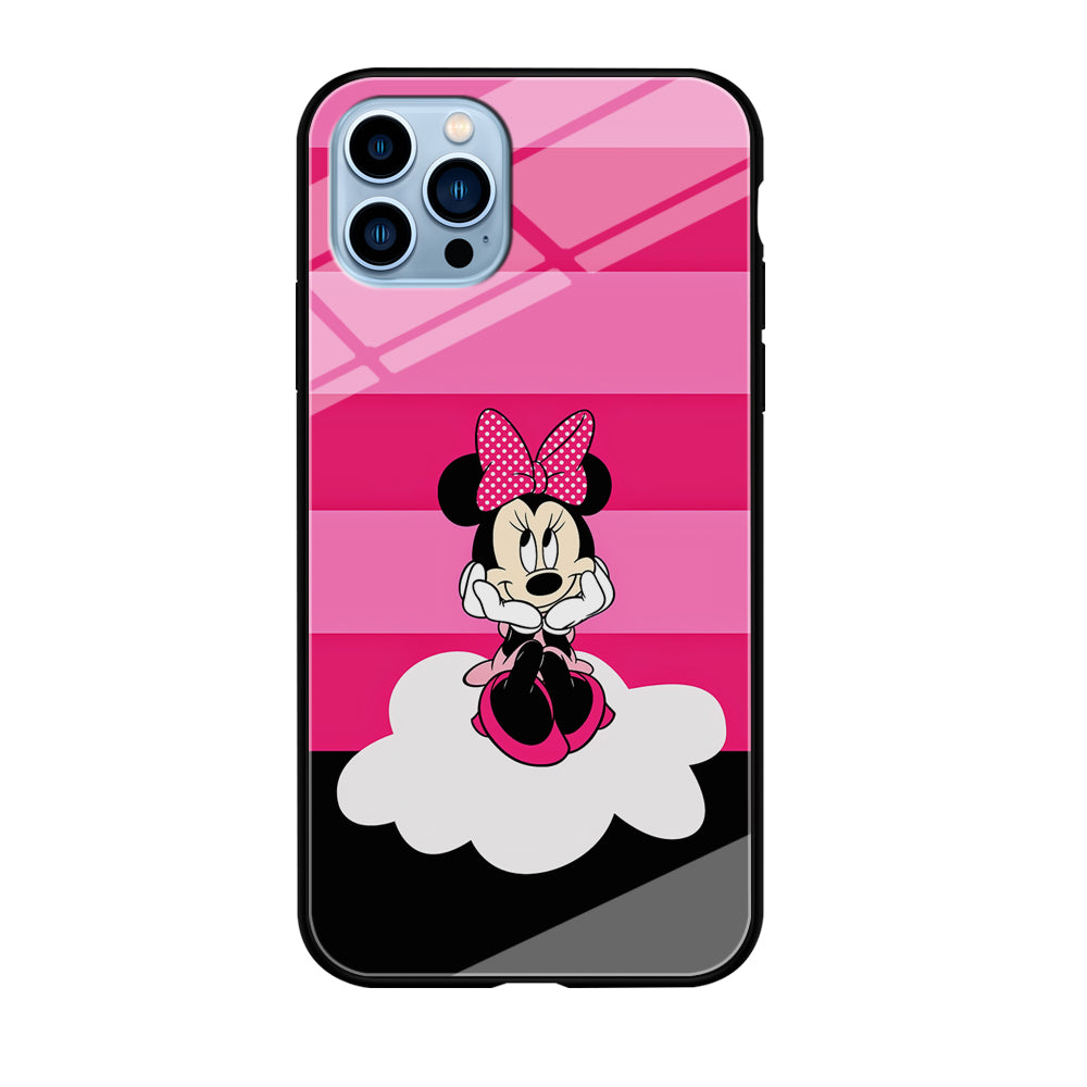 Minnie Mouse Pink Stripe iPhone 12 Pro Max Case-Phone Case-Tempered Glass Case-Altracase