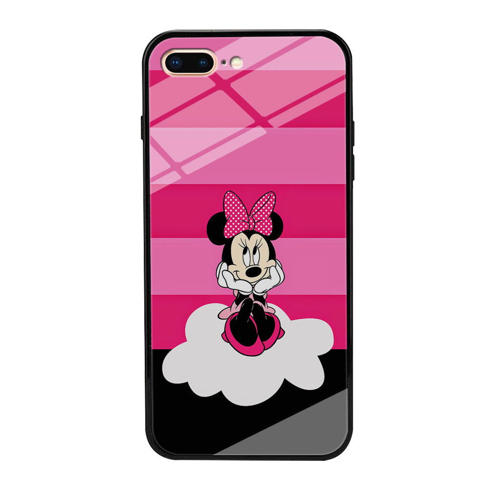 Minnie Mouse Pink Stripe iPhone 8 Plus Case-Phone Case-Tempered Glass Case-Altracase