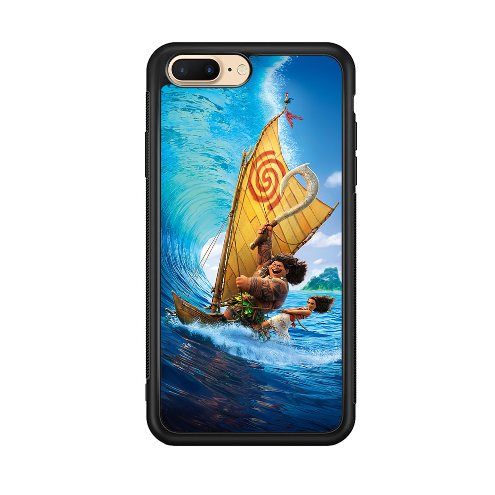 Moana Sailing on The Sea iPhone 8 Plus Case-Phone Case-Rubber Black (2D Case)-Altracase