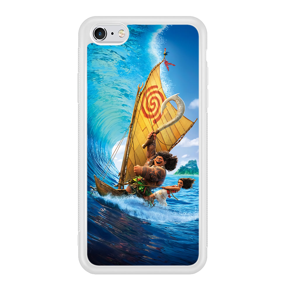 Moana Sailing on The Sea iPhone 6 Plus | 6s Plus Case-Phone Case-Rubber White (2D Case)-Altracase