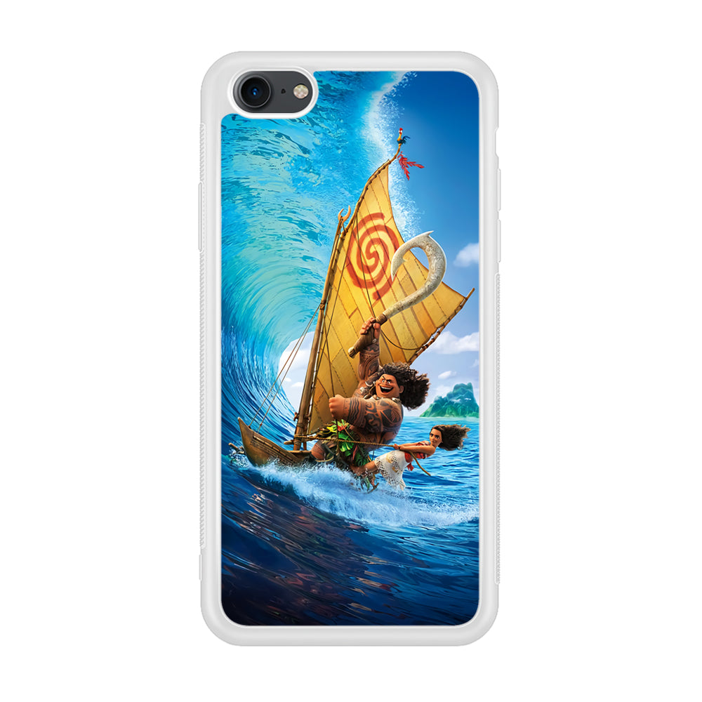 Moana Sailing on The Sea iPhone 7 Case-Phone Case-Rubber White (2D Case)-Altracase