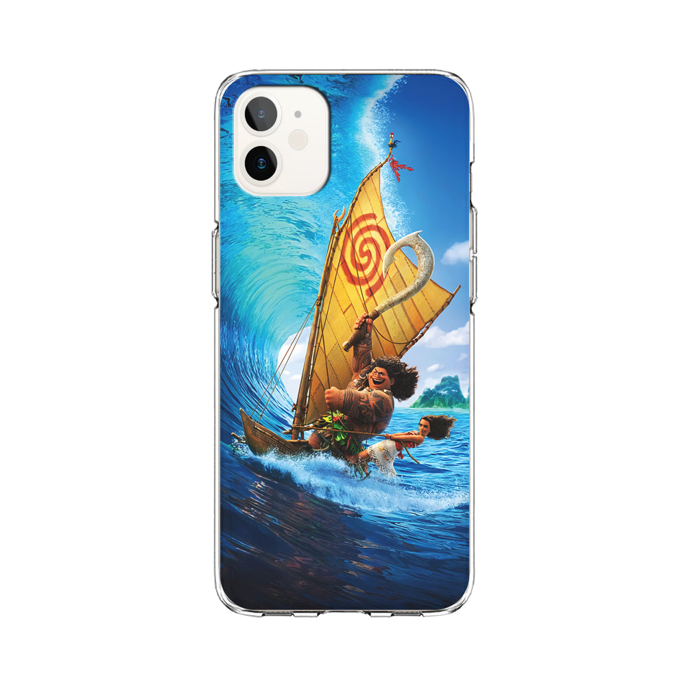 Moana Sailing on The Sea iPhone 12 Case-Phone Case-Clear Soft Case-Altracase
