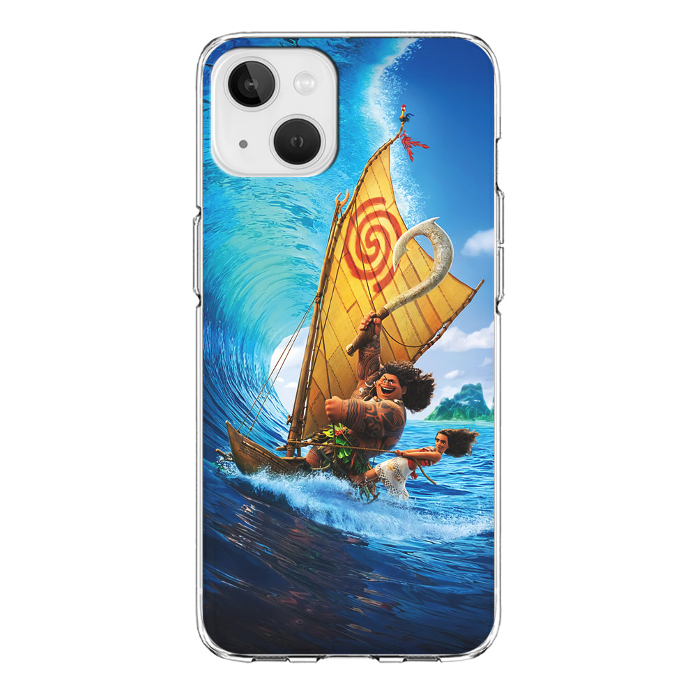 Moana Sailing on The Sea iPhone 13 Mini Case-Phone Case-Clear Soft Case-Altracase